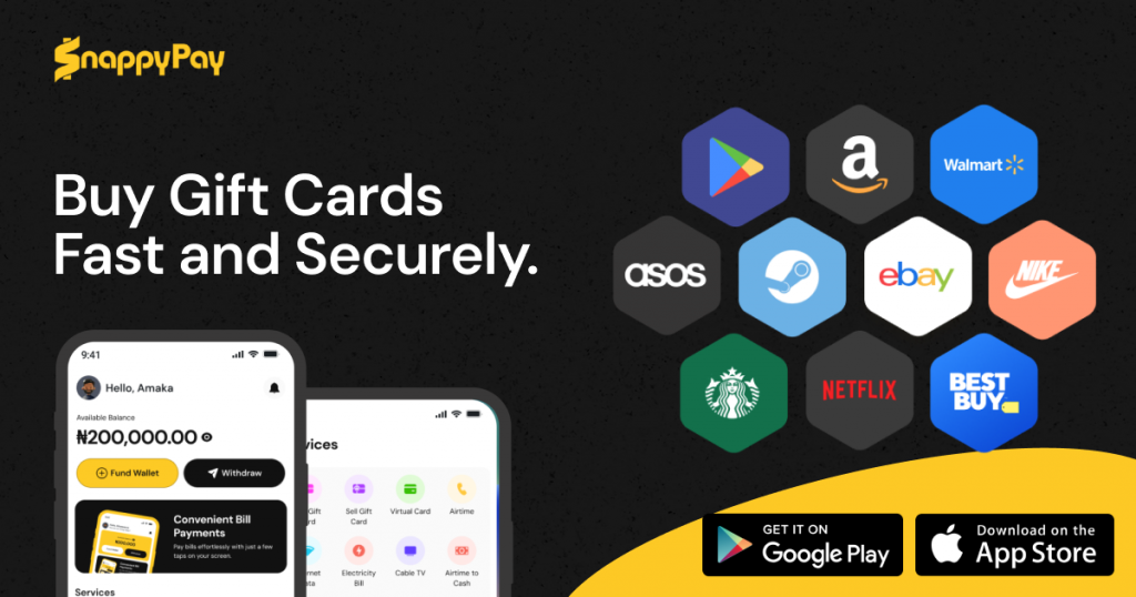 Buy Gift Cards on SnappyPay Instantly
