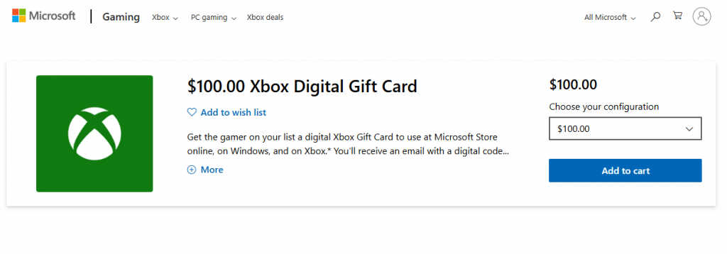 Xbox Gift Cards in Egypt