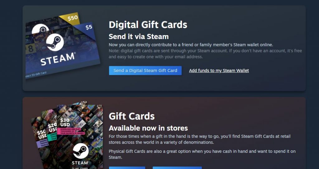 Steam Gift Cards