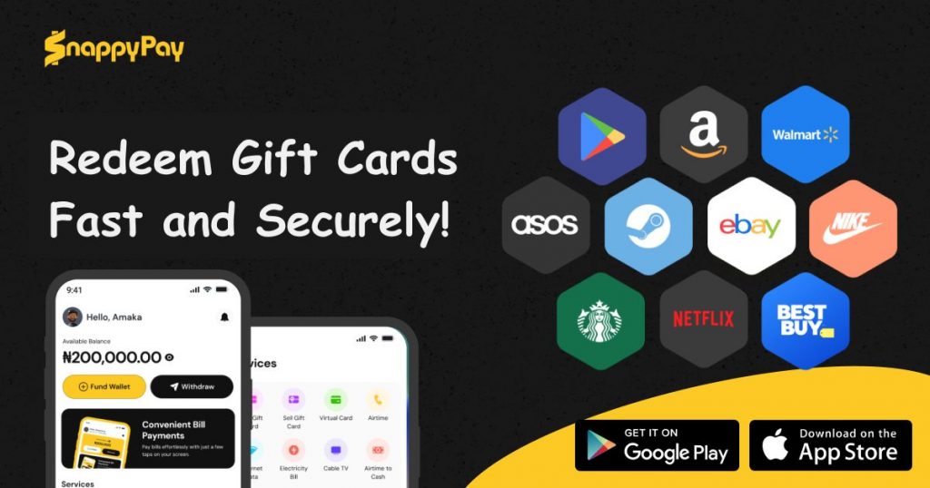 Redeem Gift Cards on SnappyPay now!